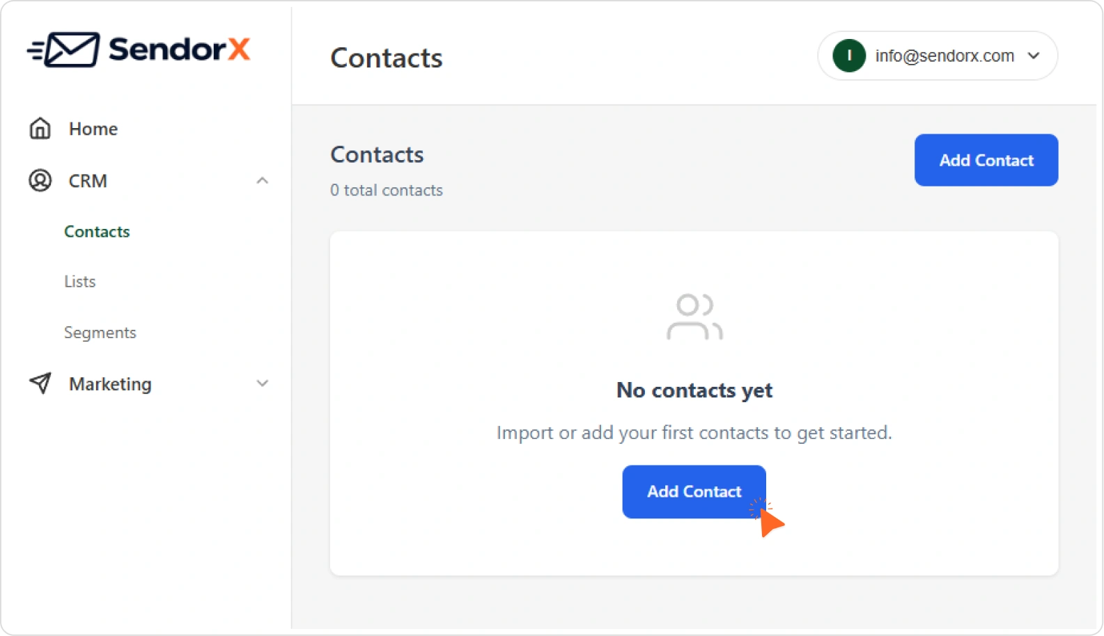 Contacts dashboard
