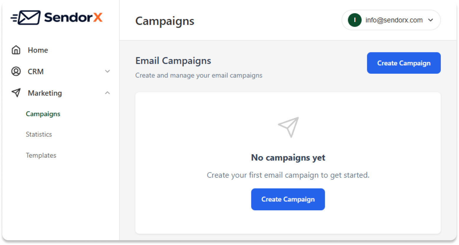 Email campaigns dashboard